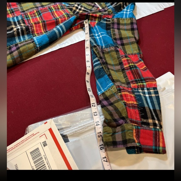 SOFT SURROUNDINGS Highland PATCHWORK PLAID women FLANNEL NIGHT shirt Large 29784 - Picture 11 of 16